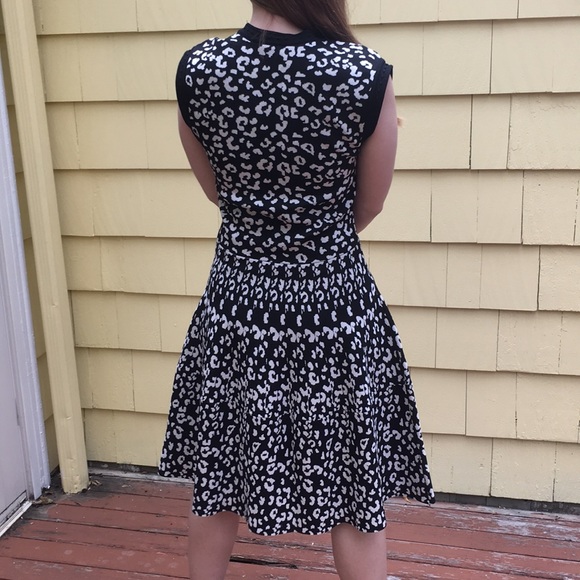 Rebecca Taylor leopard thick fabric sweater dress - Picture 3 of 5
